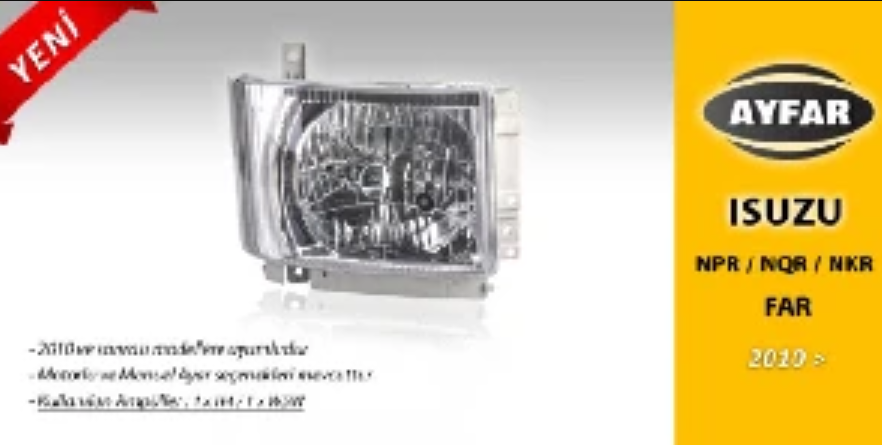 ISUZU NPR/NHR 2007- FAR MOTORLU SOL